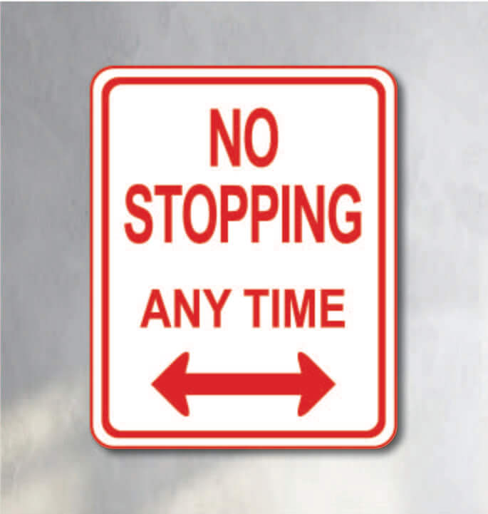 no stopping anytime sign for sale